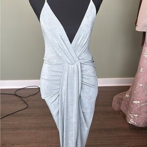 Lulu's Light Blue Backless Dress